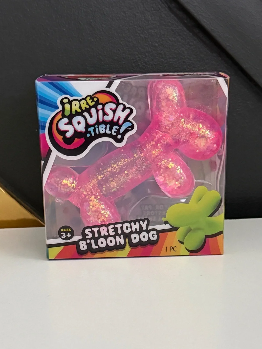 IRRE-SQUISH-TIBLE! Stretchy B'loon Dog Toy - Pink